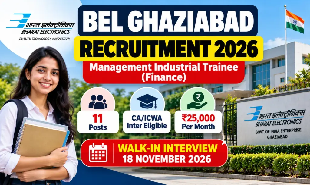 BEL Ghaziabad Industrial Trainee Recruitment 2026: Apply for Management Industrial Trainee Posts 1 BEL Ghaziabad Industrial Trainee Recruitment 2026: Apply for Management Industrial Trainee Posts