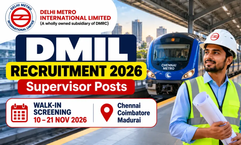 DMIL Supervisor Recruitment 2026: Apply for Metro Jobs 1 DMIL Supervisor Recruitment 2026: Apply for Metro Jobs