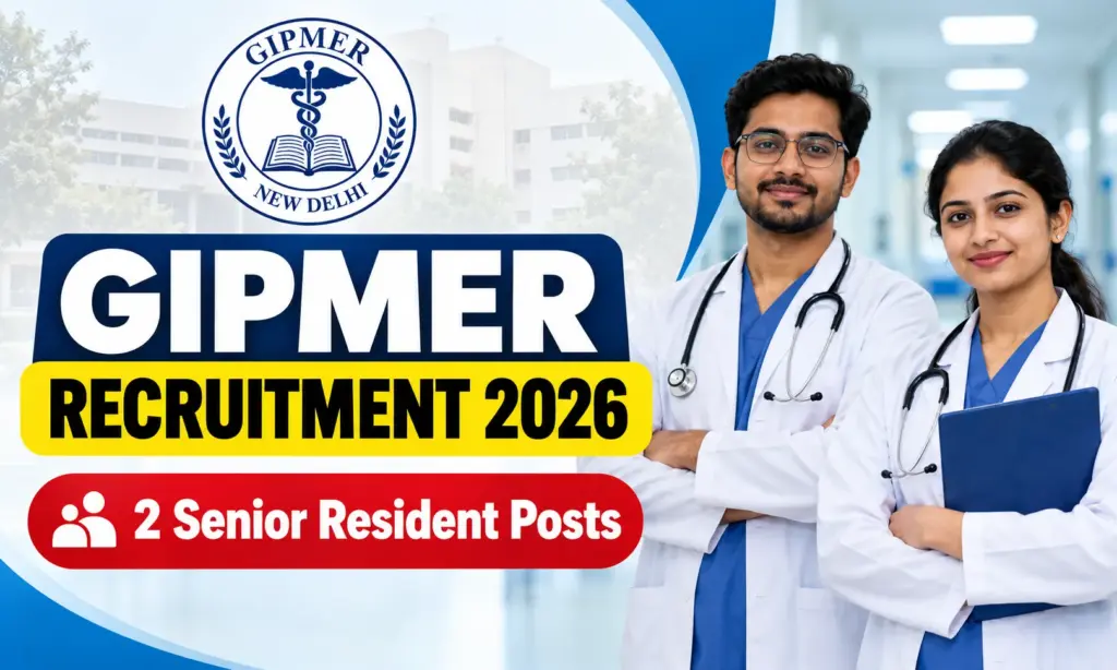 GIPMER Senior Resident Recruitment 2026: Apply Now, Interview on 4 November 1 GIPMER Senior Resident Recruitment 2026: Apply Now, Interview on 4 November
