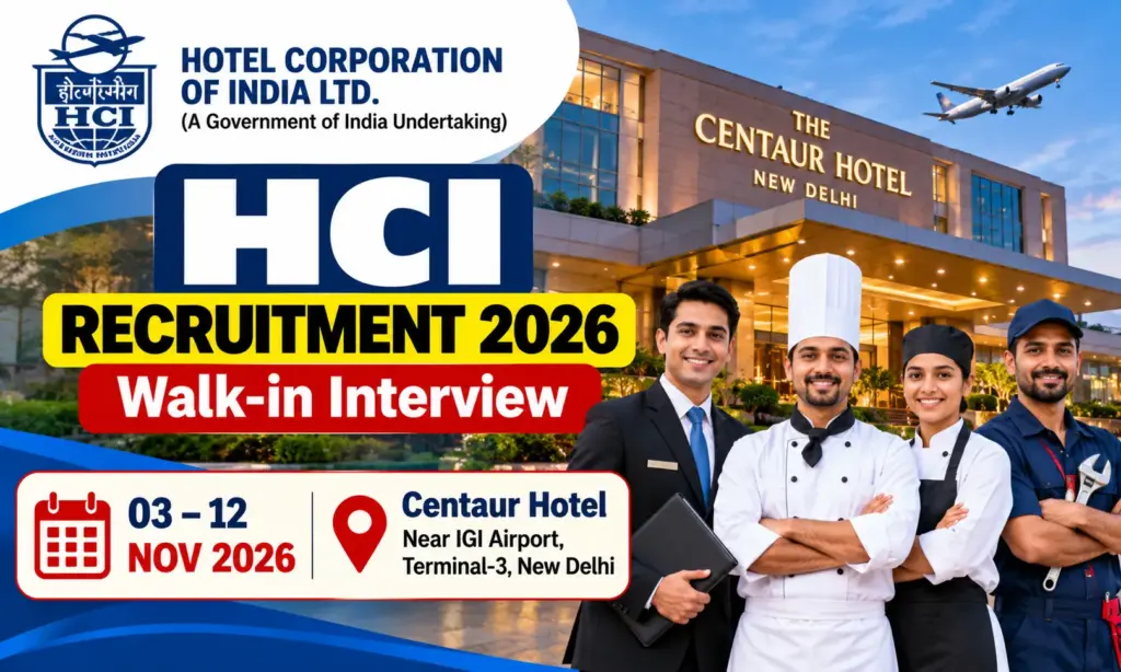 HCI Recruitment 2026: Apply for Junior Sous Chef and More Posts 1 HCI Recruitment 2026: Apply for Junior Sous Chef and More Posts
