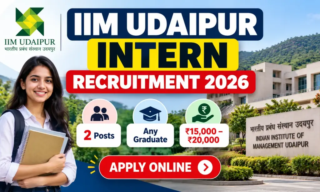 IIM Udaipur Intern Recruitment 2026: Apply Online 1 IIM Udaipur Intern Recruitment 2026: Apply Online