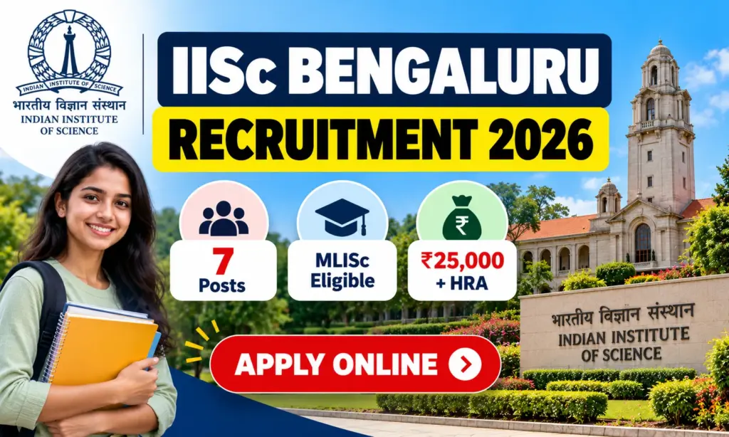 IISc Bengaluru LIM Recruitment 2026: Apply Online for Library and Information Management Posts 1 IISc Bengaluru LIM Recruitment 2026: Apply Online for Library and Information Management Posts