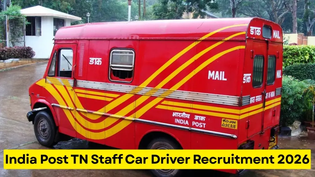 India Post TN Staff Car Driver Recruitment 2026 Notification Out, Apply Offline for Group C Posts 1 India Post TN Staff Car Driver Recruitment 2026 Notification Out, Apply Offline for Group C Posts