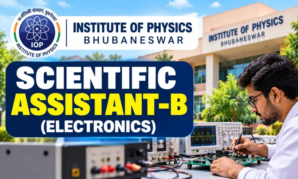 IOP Bhubaneswar Scientific Assistant-B Recruitment 2026: Apply Online 1 IOP Bhubaneswar Scientific Assistant-B Recruitment 2026: Apply Online