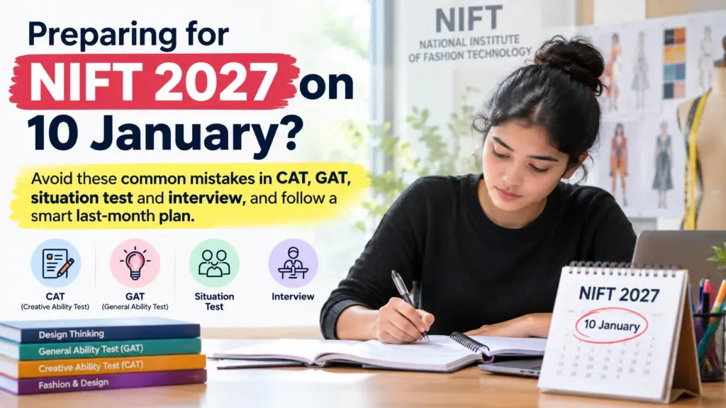 Common Mistakes to Avoid While Preparing for NIFT 2027 Entrance Exam 1 Common Mistakes to Avoid While Preparing for NIFT 2027 Entrance Exam