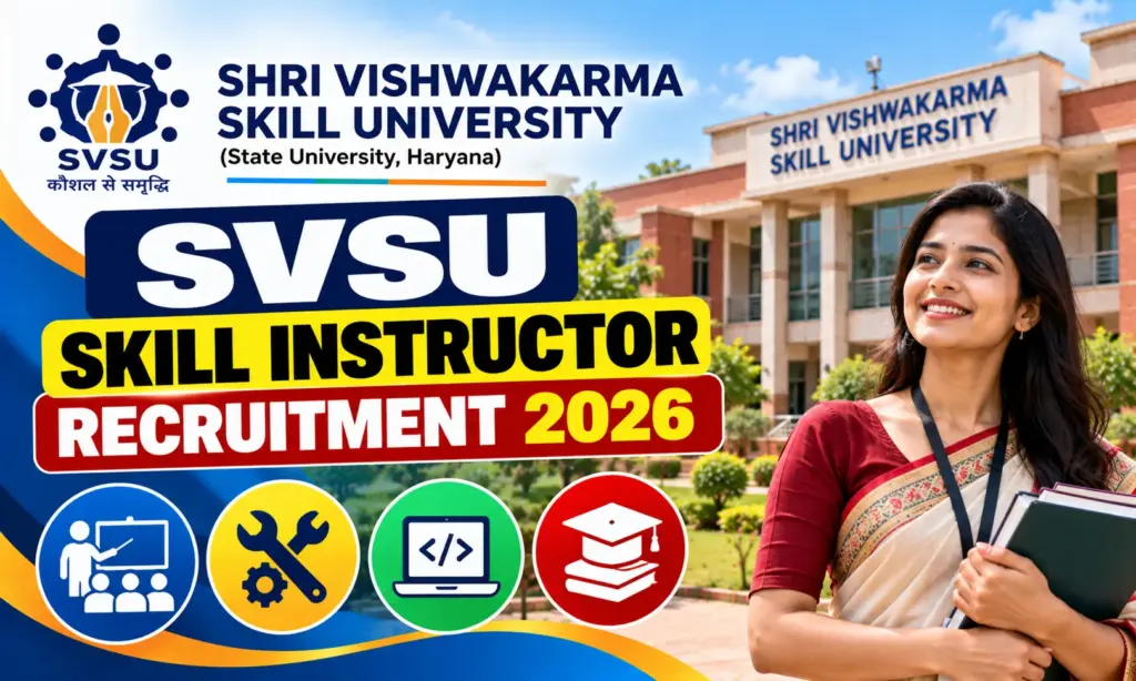 SVSU Skill Instructor Recruitment 2026: Apply Online 1 SVSU Skill Instructor Recruitment