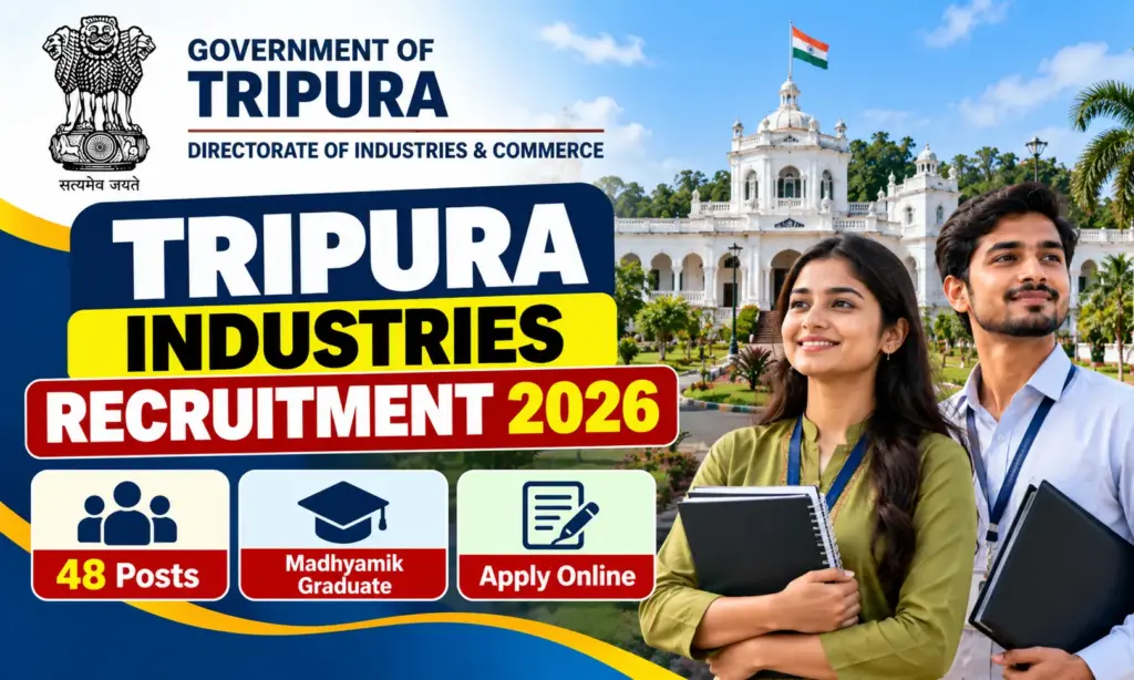 Tripura Industries Recruitment 2026: Apply for Extension Officer, Field Assistant And More Posts 1 Tripura Industries Recruitment 2026: Apply for Extension Officer, Field Assistant And More Posts