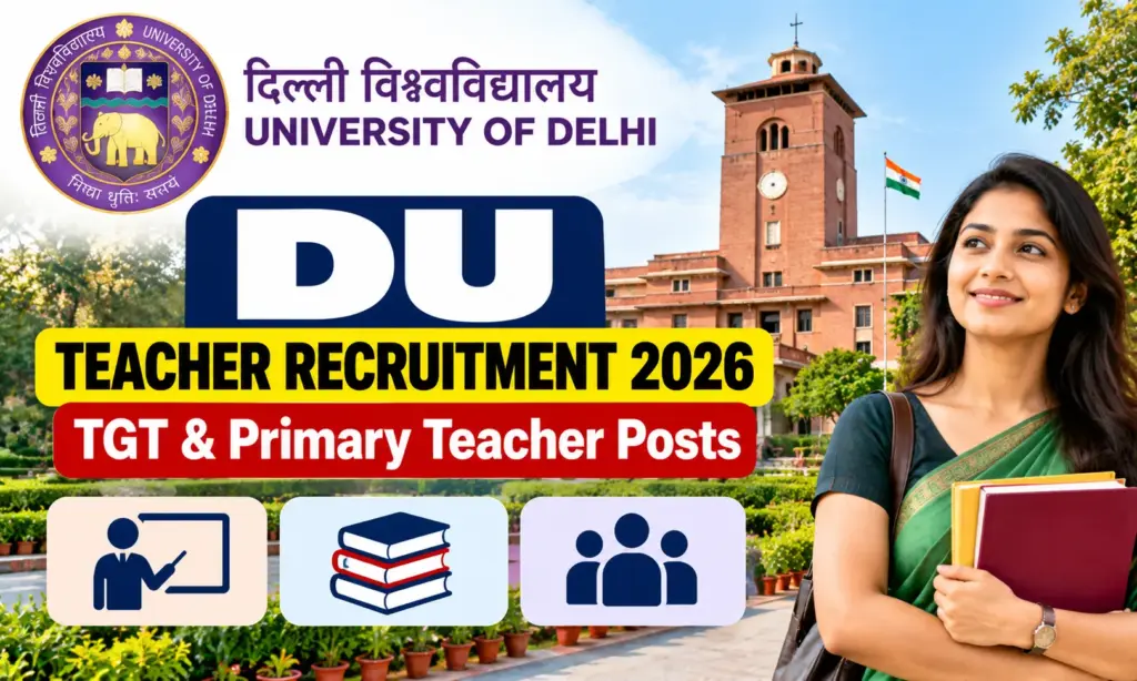 DU Teacher Recruitment 2026: Apply Online for Assistant Professor, Professor and Associate Professor Posts 1 DU Teacher Recruitment 2026: Apply Online for Assistant Professor, Professor and Associate Professor Posts