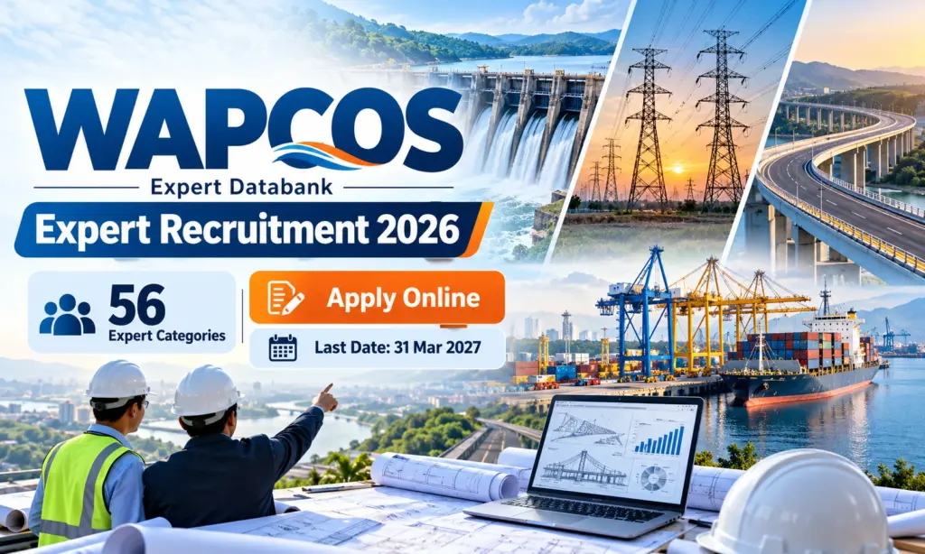 WAPCOS Expert Recruitment 2026: Apply Online for Expert Categories 1 WAPCOS Expert Recruitment 2026: Apply Online for Expert Categories
