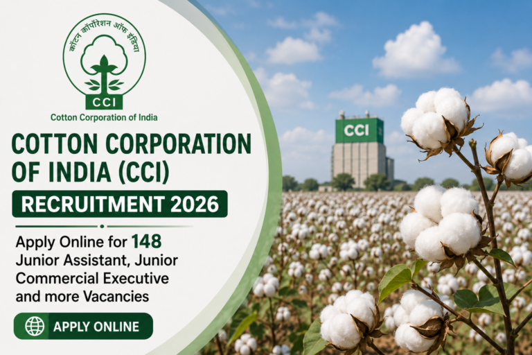 CCI City Intimation Slip 2026 Out for 148 Junior Assistant, Junior Commercial Executive & Other Vacancies 8 Cotton Corporation of India CCI Recruitment 2026 for 148 Junior Assistant, Junior Commercial Executive & More Vacancies