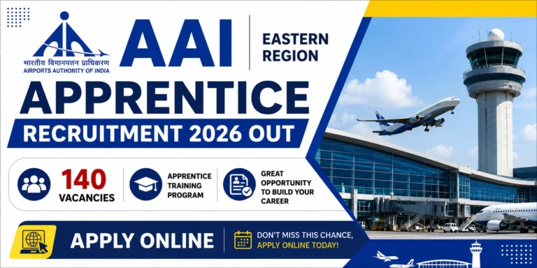 AAI Eastern Region Apprentice Recruitment 2026-27 Notification Out, Apply Online For 140 Vacancies 35 AAI Eastern Region Apprentice vacancy