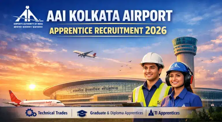 AAI Kolkata Airport Apprentice Recruitment 2026, Apply Online by February 5 9 AAI Kolkata Airport Apprentice Recruitment 2026,