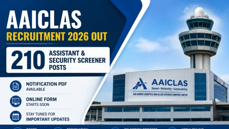 AAICLAS Assistant & Security Screener Recruitment 2026 Out for 210 Posts, Notification PDF & Online Form 21 AAICLAS Assistant & Security Screener Recruitment 2026