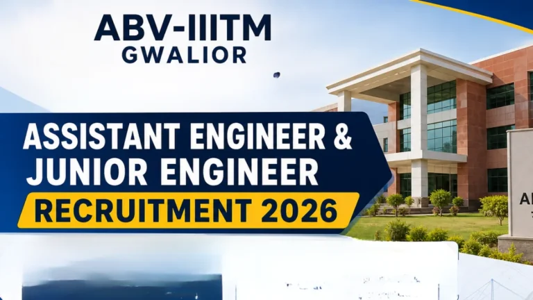 ABV-IIITM Assistant Engineer & Junior Engineer Recruitment 2026, Check Details Here 24 ABV-IIITM Assistant Engineer & Junior Engineer Recruitment 2026