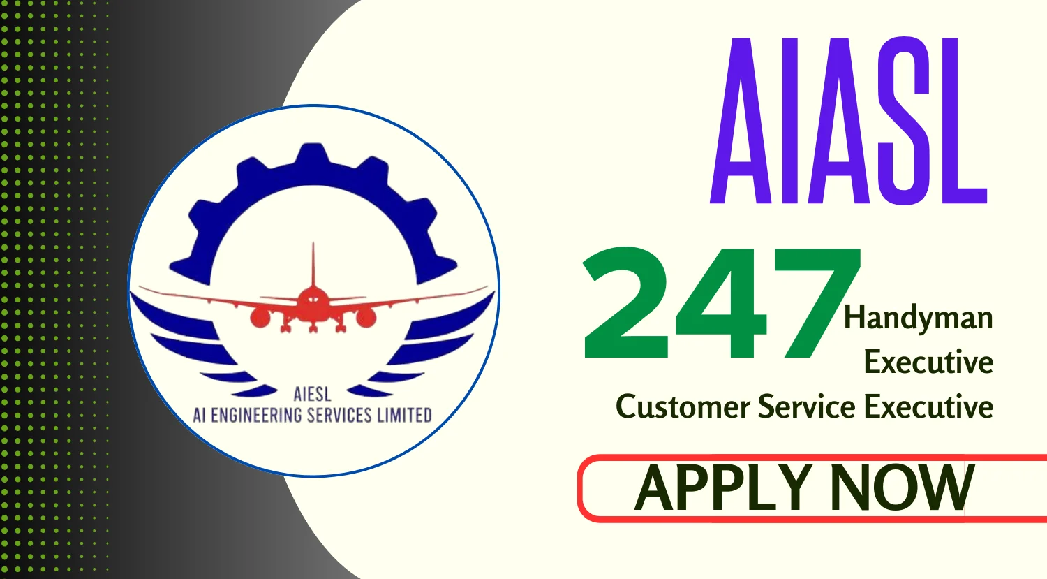 AIASL Recruitment 2024 Notification for 247 Handyman