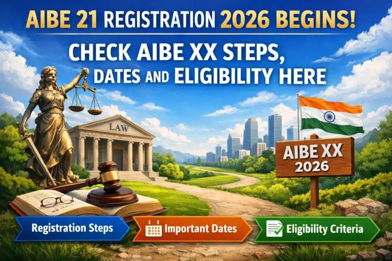 AIBE 21 Registration 2026 Begins: Check AIBE XX Steps, Dates and Eligibility Here 30 AIBE 21 Registration 2026 Begins Check AIBE XX Steps, Dates and Eligibility Here