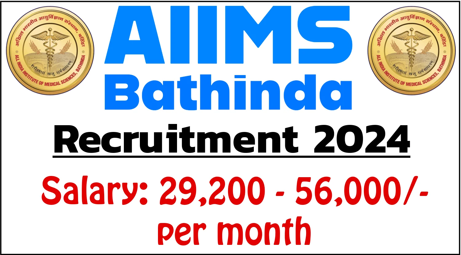 AIIMS Bathinda Nurse DEO Other Recruitment 2024
