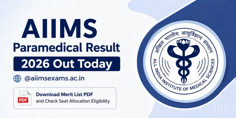 AIIMS Paramedical Result 2026