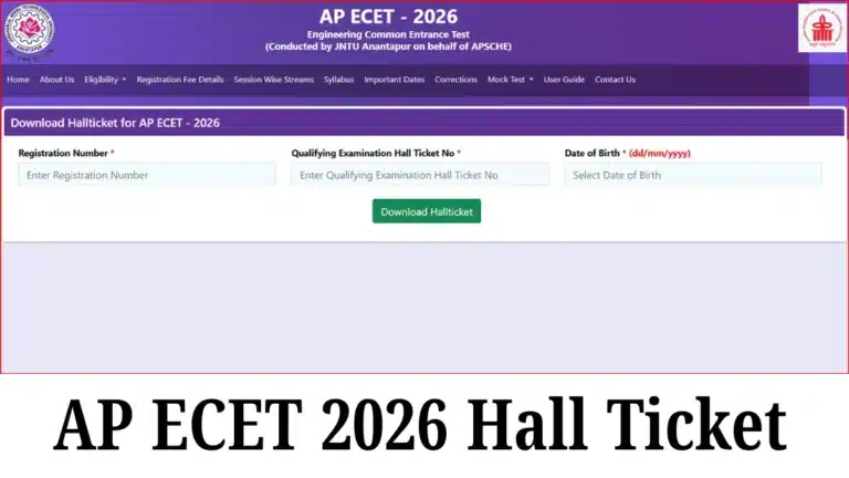 AP ECET 2026 Hall Ticket Released, Direct Link to Download Admit Card Here 13 AP ECET 2026 Hall Ticket