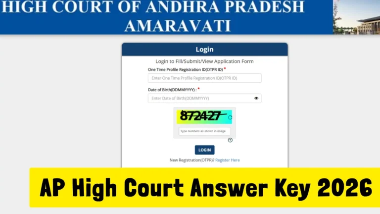 AP High Court Answer Key 2026 Out, APHC Response Sheet PDF for Examiner, Stenographer, Office Subordinate and More Posts 39 AP High Court Answer Key 2026