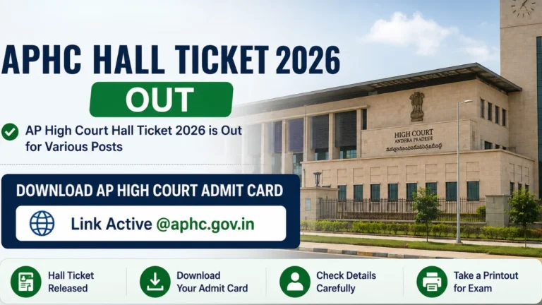 APHC Hall Ticket 2026 Out, Download AP High Court Admit Card Link Active @aphc.gov.in 20 APHC Hall Ticket 2026 Out, Download AP High Court Admit Card Link Active @aphc.gov.in