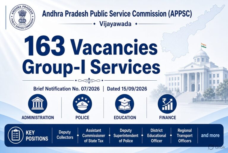 APPSC Group I Services Recruitment 2026 Notification Out (163 Posts), Apply Online from 6th October 17 APPSC Group I Services Recruitment 2026 Notification Out (163 Posts), Apply Online from 6th October