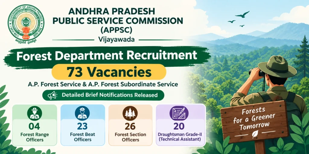 APPSC Recruitment 2026 Notification Out FBO, FSO, Forest Range Officer & Draughtsman Posts 1 APPSC Recruitment 2026 Notification Out FBO, FSO, Forest Range Officer & Draughtsman Posts