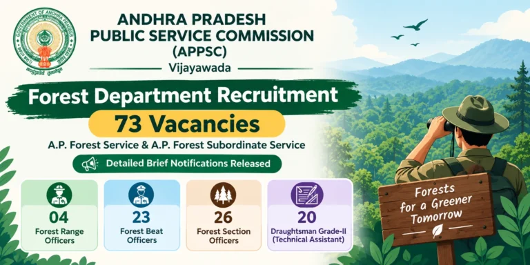 APPSC Recruitment 2026 Notification Out FBO, FSO, Forest Range Officer & Draughtsman Posts 34 APPSC Recruitment 2026 Notification Out FBO, FSO, Forest Range Officer & Draughtsman Posts