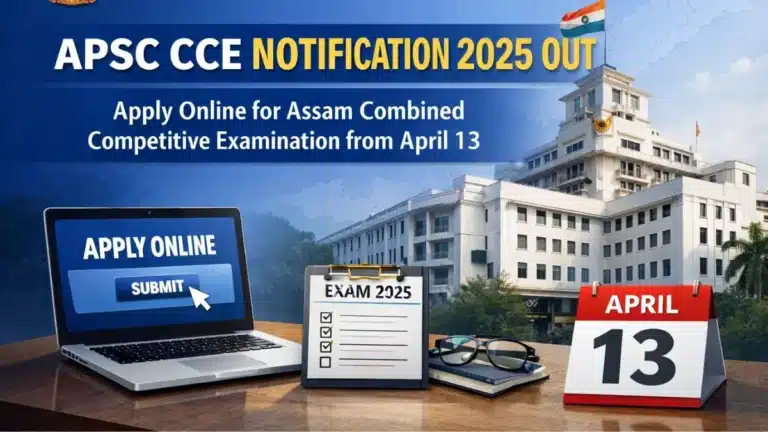 APSC CCE Notification 2025 OUT, Apply Online for Assam Combined Competitive Examination from April 13 14 APSC CCE Notification 2025