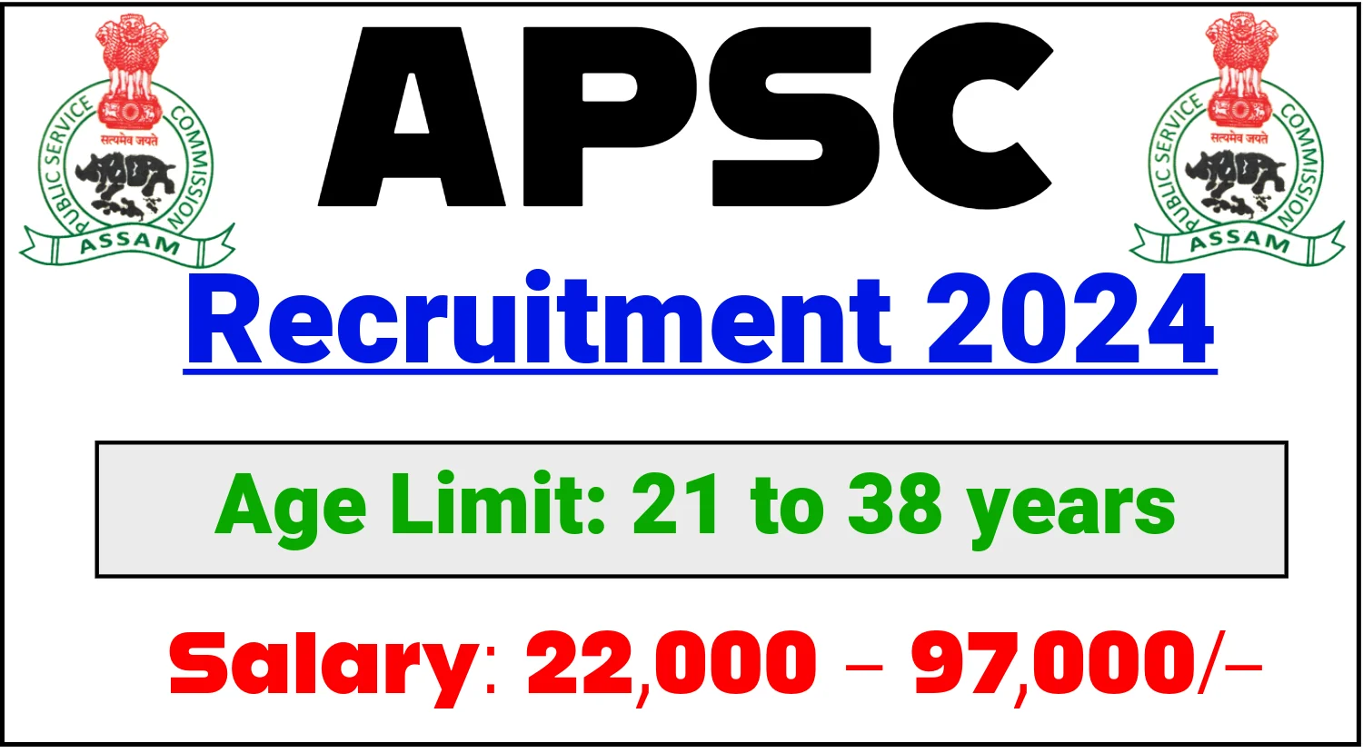 APSC MVI Recruitment 2024 Notification Out, Apply Now