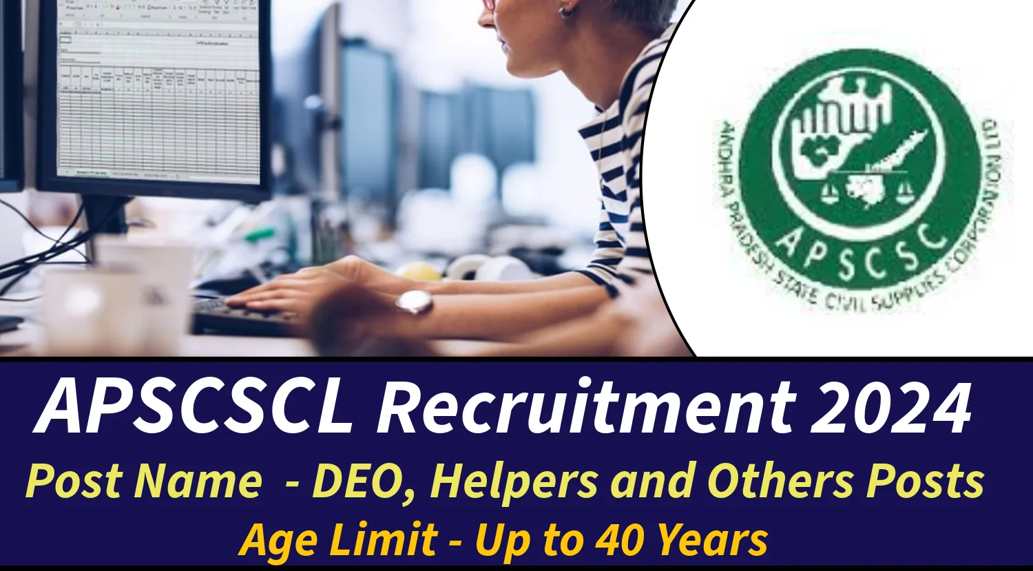 APSCSCL DEO and Helpers Recruitment 2024 Notification Out for 300 Posts