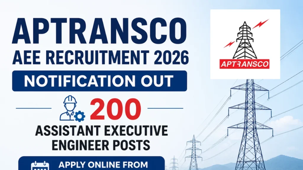 APTRANSCO AEE Recruitment 2026 Notification Out for 200 Assistant Executive Engineer Posts, Apply Online from 30th June 1 APTRANSCO AEE Recruitment 2026 Notification Out for 200 Assistant Executive Engineer Posts, Apply Online from 30th June