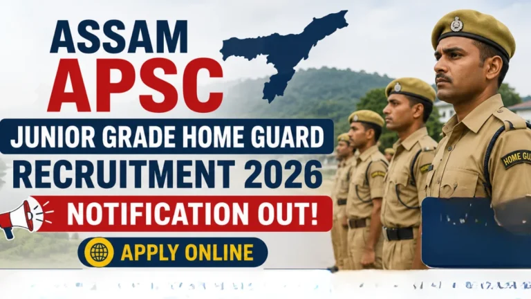 APSC Junior Home Guard Recruitment 2026 Exam Date Out, Admit Card on 28 September 9 Assam APSC Junior Home Guard Recruitment 2026