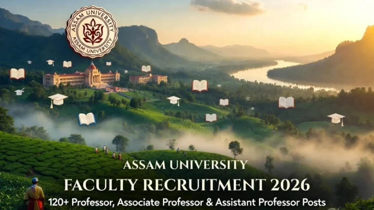 Assam University Faculty Recruitment 2026, Apply Online for 120+ Professor, Associate Professor and Assistant Professor Posts 2 Assam University Faculty Recruitment 2026
