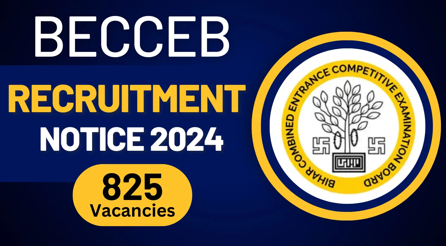 BCECEB 825 Senior ResidentTutor Recruitment 2024