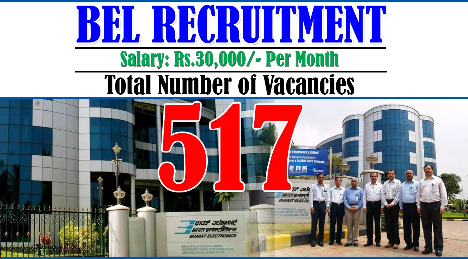 BEL Recruitment 2024 Notificaion Out for 517 TE Posts