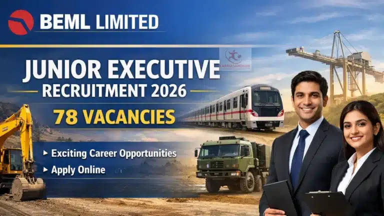BEML Limited Junior Executive Recruitment 2026 for 78 Vacancies, Apply Online Link Active 39 BEML Limited Junior Executive Recruitment 2026