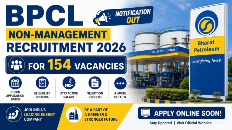 BPCL Non-Management Recruitment 2026 for 154 Technician, Operator & More Vacancies, Apply by Today 40 BPCL Non-Management Recruitment 2026 Notification Out for 154 Technician, Operator & More Vacancies