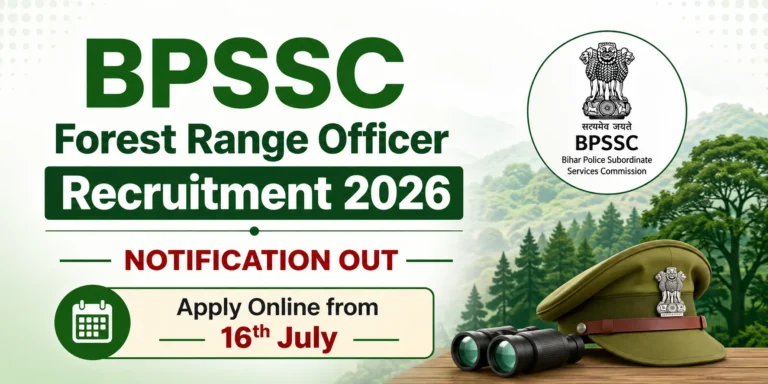 BPSSC Forest Range Officer Recruitment 2026 Notification Out, Apply Online from 16th July 16 BPSSC Forest Range Officer Recruitment 2026