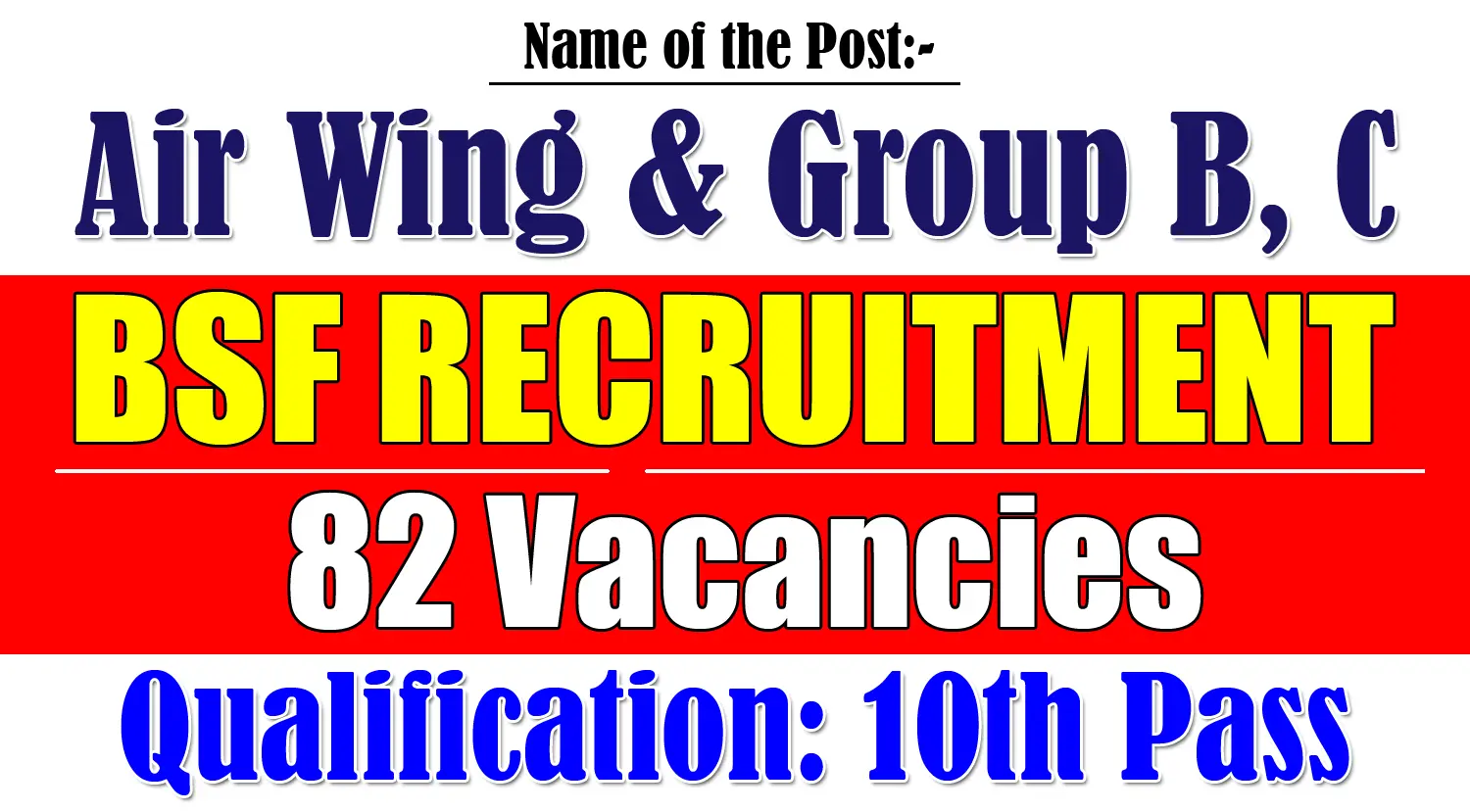 BSF Recruitment 2024 Notification for Air Wing & Group B, C Post