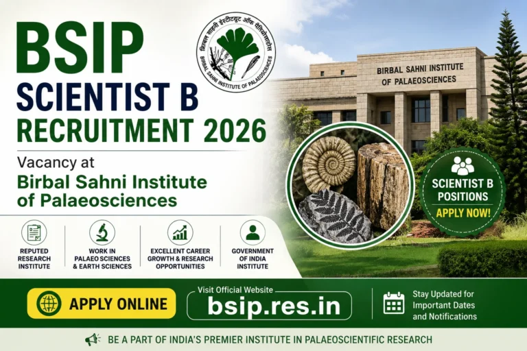 BSIP Scientist B Recruitment 2026, Vacancy at Birbal Sahni Institute of Palaeosciences, Apply Online at bsip.res.in 21 BSIP Scientist B Recruitment 2026, Vacancy at Birbal Sahni Institute of Palaeosciences, Apply Online at bsip.res.in