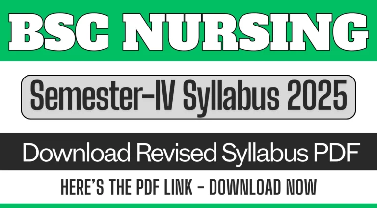 BSc Nursing Semester-IV Syllabus 2025: Revised Syllabus PDF 27 BSc Nursing Semester-IV Syllabus 2025