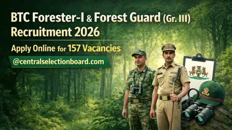 BTC Forester and Forest Guard Vacancy 2026: Written Exam Date Announced 7 BTC Forester and Forest Guard Recruitment 2026