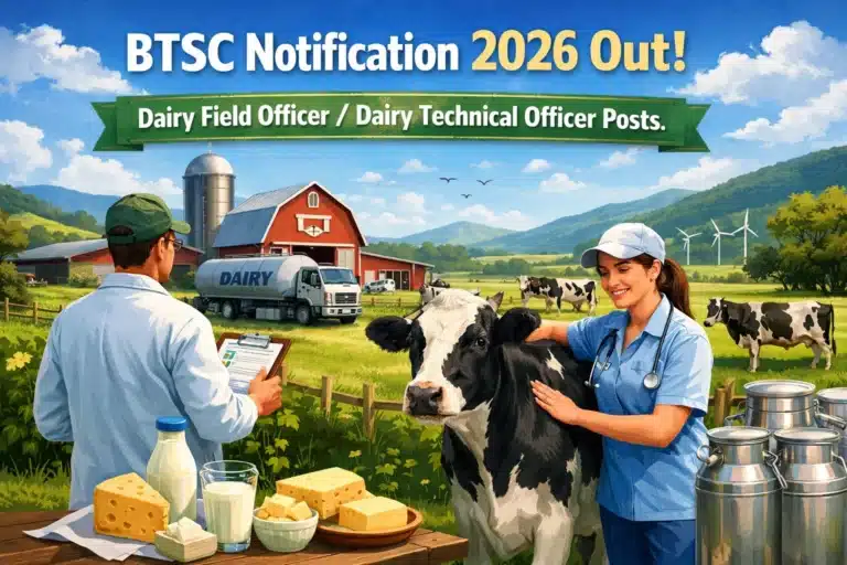 BTSC Notification 2026 Out for Dairy Field Officer/Dairy Technical Officer Posts, 92 Vacancies 3 BTSC Notification 2026 Out for Dairy Field OfficerDairy Technical Officer Posts, 68 Vacancies