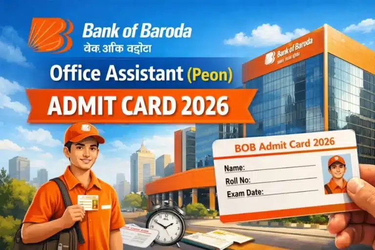Bank of Baroda Office Assistant (Peon) Admit Card 2026 OUT, CBT Call Letter Direct Download Link Active 24 Bank of Baroda Office Assistant (Peon) Admit Card 2026,