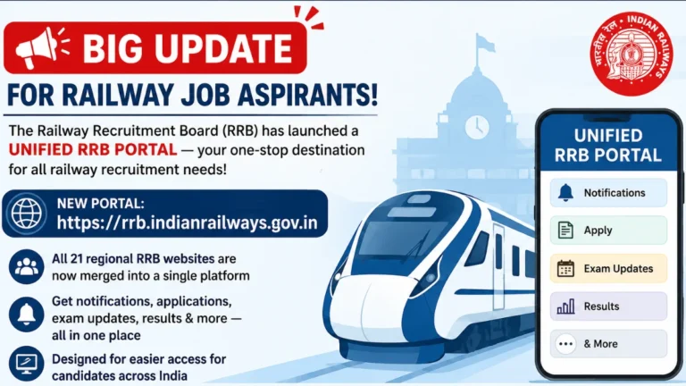 Big News for Railway Job Aspirants, RRB Launches One Unified Portal for Job notifications, Applications, Results & More 22 Big News for Railway Job Aspirants, RRB Launches One Unified Portal for Job notifications, Applications, Results & More