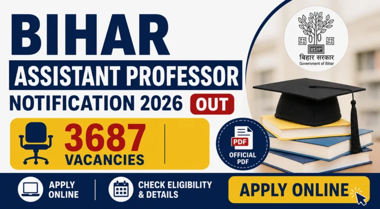 Bihar Assistant Professor Recruitment 2026 Notification Out for 3687 Vacancies, Apply Online 11 Bihar Assistant Professor Recruitment 2026 Notification Out for 3687 Vacancies, Apply Online