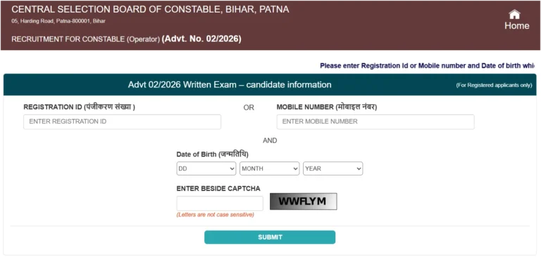 Bihar Police Constable Operator Admit Card 2026 Out, Download Hall Ticket at csbc.bihar.gov.in 33 Bihar Police Constable Operator Admit Card 2026 Out
