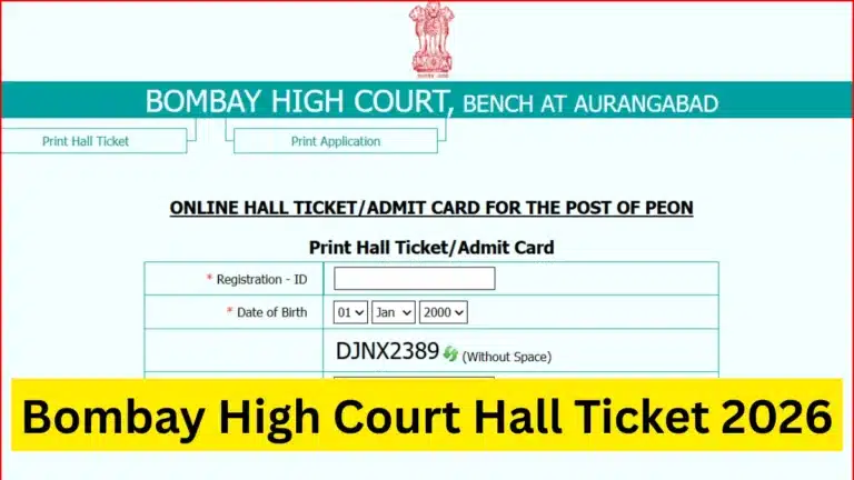 Bombay High Court Hall Ticket 2026 Out, Download Peon Screening Test Call Letter @bombayhighcourt.nic.in 40 Bombay High Court Hall Ticket 2026