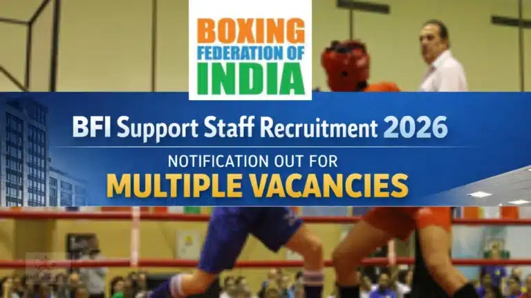 Boxing Federation of India Support Staff Recruitment 2026 Notification Out for Multiple Vacancies 13 Boxing Federation of India Support Staff Recruitment 2026 Notification Out for Multiple Vacancies